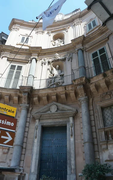 意大利巴勒莫 2023年5月26日 意大利巴勒莫Quattro Canti广场的宫殿立面 — 图库照片
