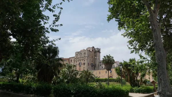 Normannenpalast Oder Palazzo Dei Normanni Der Königspalast Palermo Italien — Stockfoto