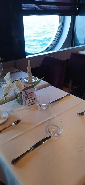 Барселона Испания Мая 2023 Года Интерьер Ресторана Grande Столики Блюдами — стоковое фото