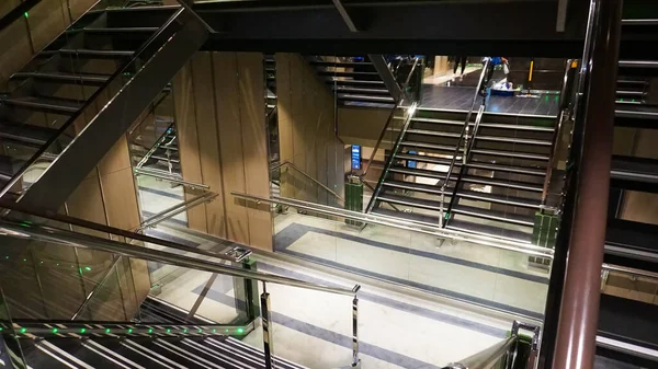 Barcelona Espanha Maio 2023 Escada Interior Cruzeiro Msc Grandiosa — Fotografia de Stock