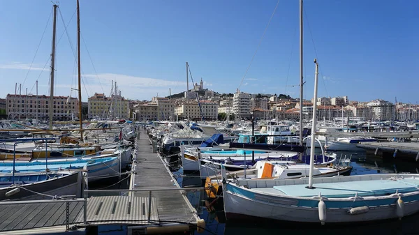 マルセイユ旧港 フランス第二の都市 — ストック写真