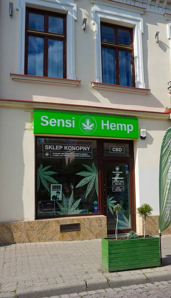 Rzeszow Poland May 2023 Sale Cannabis Other Herbs Jars Souvenir — 图库照片