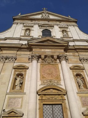 St. Peter ve St. Pauls kilisede bir yaz günü, Krakow, Polonya