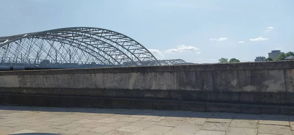 Γέφυρα Πάνω Από Τον Ποταμό Wisla Κρακοβία Πολωνία — Φωτογραφία Αρχείου