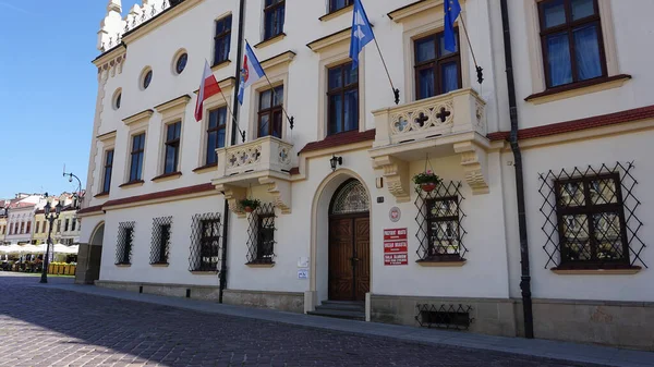 Rzeszow Πολωνία Μαΐου 2023 Δημαρχείο Ένα Ιστορικό Κτίριο Νεογοτθικό Και — Φωτογραφία Αρχείου