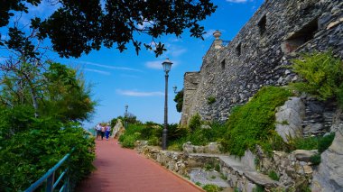 The suggestive seaside promenade of the Ligurian village of nervi Genoa Italy