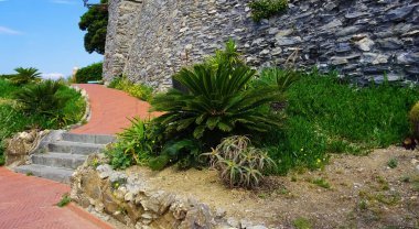 The suggestive seaside promenade of the Ligurian village of nervi Genoa Italy