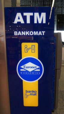Krakow, Polonya - 22 Mayıs 2023: Krakow, Polonya 'daki Euronet Dünya Bankası
