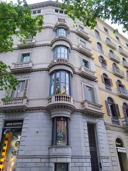 Барселона Іспанія Травня 2023 Року Будівлі Навколо Пасео Грасія Однієї — стокове фото
