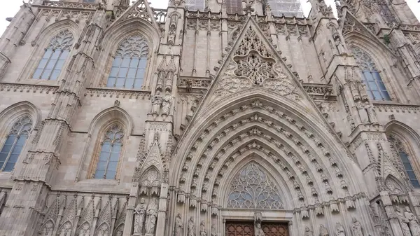 Cattedrale Santa Croce Santa Eulalia Nel Quartiere Gotico Barcellona Spagna — Foto Stock