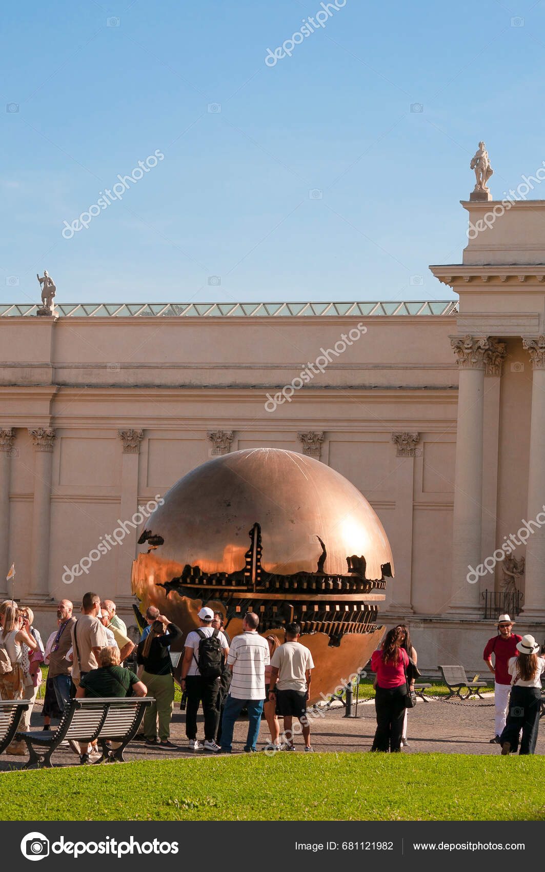 Vatican City Italy October 2023 Sphere Bronze Sculpture Italian