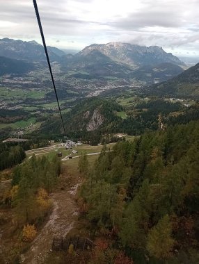 Jenner 'dan Koenigssee ve Watzmann' a, Berchtesgaden Ulusal Parkı, Berchtesgaden Alpleri, Schoenau am Koenigssee, Berchtesgadener Toprakları, Bavyera, Almanya, Avrupa