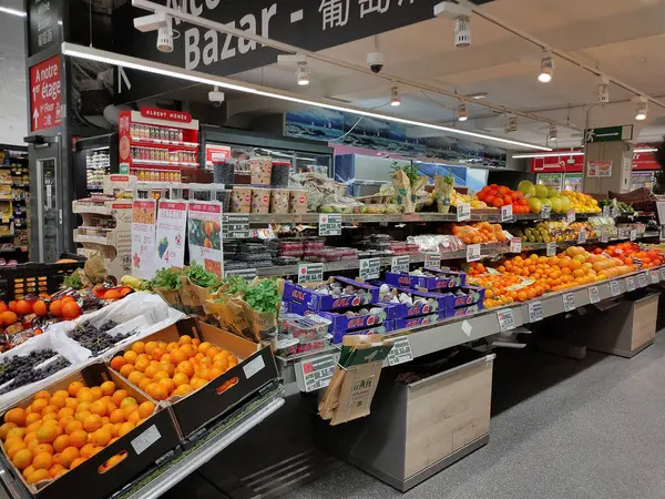 Estrasburgo Alsacia Francia Octubre 2023 Interior Los Grandes Supermercados Franceses Fotos De Stock Sin Royalties Gratis