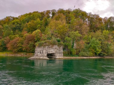 İsviçre 'deki Schaffhausen şehrinin manzarası.