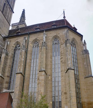 St. James Kilisesi 'nin dışı, Rothenburg ob der Tauber, Almanya Bayern Avrupa