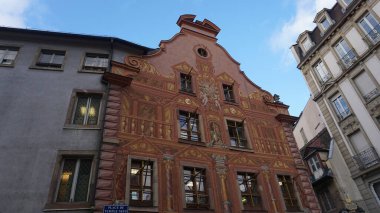 Strasbourg, Fransa - 21 Ekim 2023: Strasbourg 'un tarihi şehir merkezi Fransa