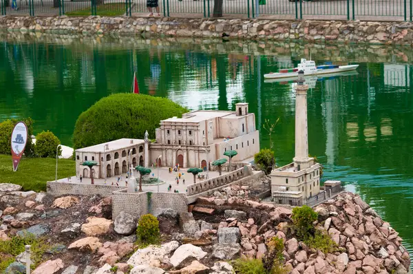 stock image Viserba, Italy - June 25, 2024: Santa Maria di Leuca at Theme park Italy in Miniature or Italia in Miniatura in Rimini, Italy - Reproduction of famous attractions in a small scale