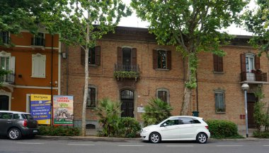 Rimini, İtalya - 25 Haziran 2024: İtalya 'nın Rimini kentindeki tarihi eski şehir