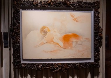 Figueres, İspanya - 20 Eylül 2024: Dali Müzesi 'nin detayları 28 Eylül 1974' te açıldı ve Salvador Dali 'nin Figueras, Katalunya, İspanya' daki en büyük çalışma koleksiyonuna ev sahipliği yaptı.