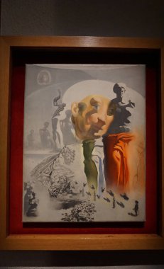 Figueres, İspanya - 20 Eylül 2024: Dali Müzesi 'nin detayları 28 Eylül 1974' te açıldı ve Salvador Dali 'nin Figueras, Katalunya, İspanya' daki en büyük çalışma koleksiyonuna ev sahipliği yaptı.