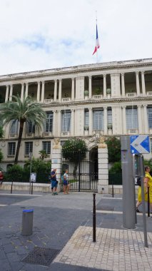 Nice, Fransa - 22 Eylül 2024: Fransa 'nın Nice kentindeki Palais de la Prefecture veya Prefectural Palace