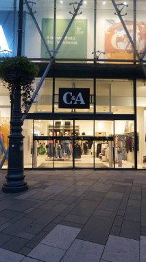 Neu-Isenburg, Germany - May 10, 2022: C and A store at Isenburg-Zentrum. C and A is an international chain of fashion retail clothing stores, with European head offices in Belgium and Germany. clipart