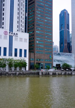 Singapore - January 20, 2024: Bank of China Building in Central Business District Singapore, Singapore clipart