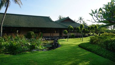Nusa Dua, Bali, Endonezya - 18 Ocak 2025: Nusa Dua, Bali, Endonezya 'daki Grand Hyatt Bali tatil beldesinde restoran
