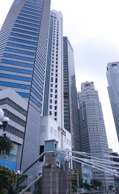 Singapur - 20 Ocak 2024: Singapur, Singapur Merkez İşletme Bölgesi 'ndeki Çin Bankası