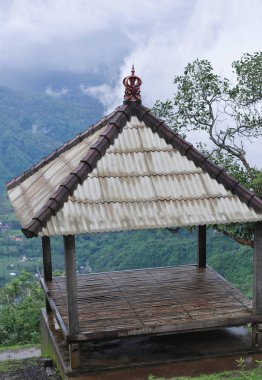 Observation deck for Volcano Agung on Bali, Indonesia