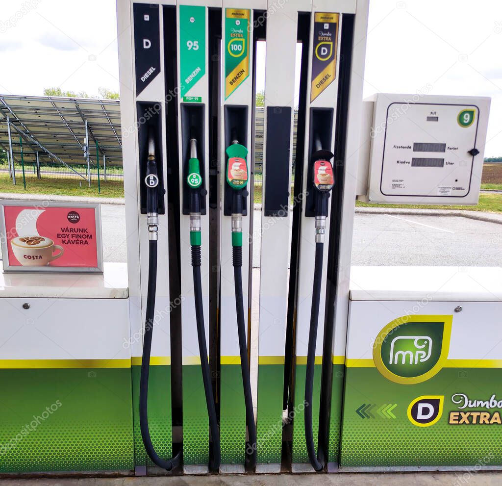 Wroclaw, Poland - April 17, 2025: A BP petrol station with an integral M at Wroclaw, Poland on April 17, 2025