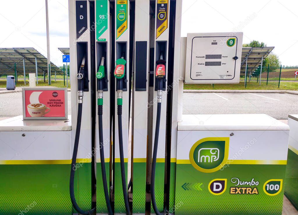 Wroclaw, Poland - April 17, 2025: A BP petrol station with an integral M at Wroclaw, Poland on April 17, 2025