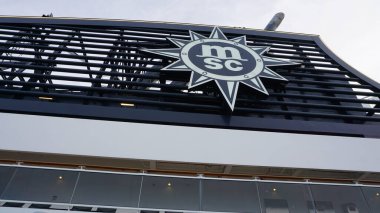 Messina, Italy - September 23, 2025: View of the MSC World Europa, a cruise ship of the MSC Cruises company docked at the port of Messina, Italy