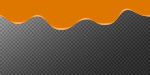 Bezešvé Roztavené Oranžové Látky Pomerančová Lepkavá Tekutina Roztavená Barva Kape — Stockový vektor