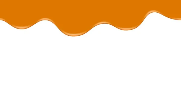 Бесшовная Расплавленная Оранжевая Субстанция Оранжевая Жидкость Расплавленная Краска Капает Течет — стоковый вектор