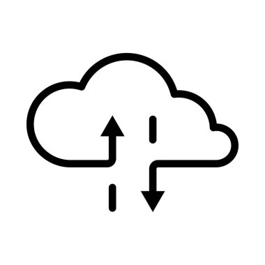 Cloud service and network line icon. Database and online storage. Cloud Computing, Cloud storage icon.