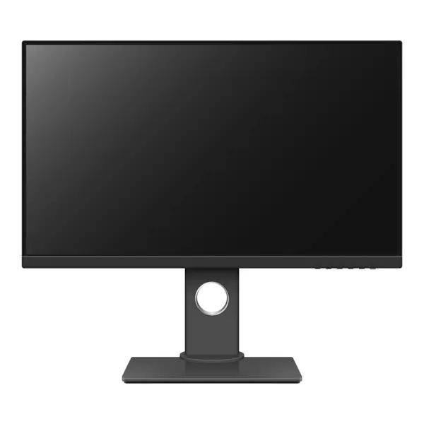 Monitor Computer Realistico Schermo Isolato Sfondo Bianco Illustrazione Vettoriale — Vettoriale Stock