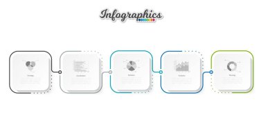 Infographic zaman çizelgesi şablonu grafik, diyagram, web tasarımı, sunum, reklamcılık ve tarih için kullanılabilir. Vektör bilgi gösterimi