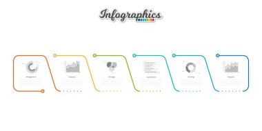 Infographic zaman çizelgesi şablonu grafik, diyagram, web tasarımı, sunum, reklamcılık ve tarih için kullanılabilir. Vektör bilgi gösterimi