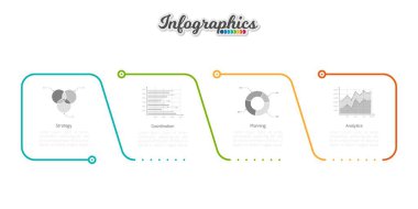 Infographic zaman çizelgesi şablonu grafik, diyagram, web tasarımı, sunum, reklamcılık ve tarih için kullanılabilir. Vektör bilgi gösterimi