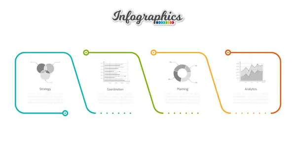 Plantilla Línea Tiempo Infografía Puede Utilizar Para Gráfico Diagrama Diseño — Archivo Imágenes Vectoriales
