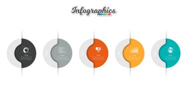 Infographic zaman çizelgesi şablonu grafik, diyagram, web tasarımı, sunum, reklamcılık ve tarih için kullanılabilir. Vektör bilgi gösterimi