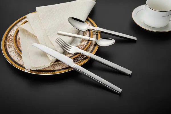 High Grade Stainless Steel Tableware — Stock Photo, Image