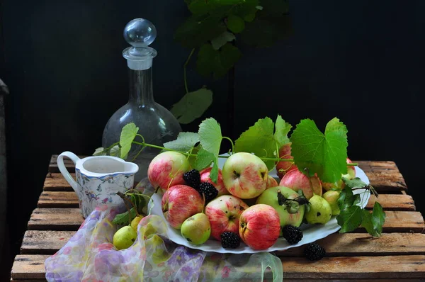 Stilleven Van Appels Fruit Appel Peren — Stockfoto