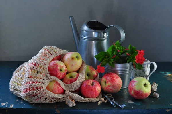 Still Life Apples Apple Honey — Stock Photo, Image
