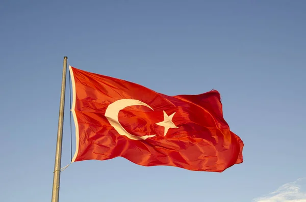 turkey flags on blue sky