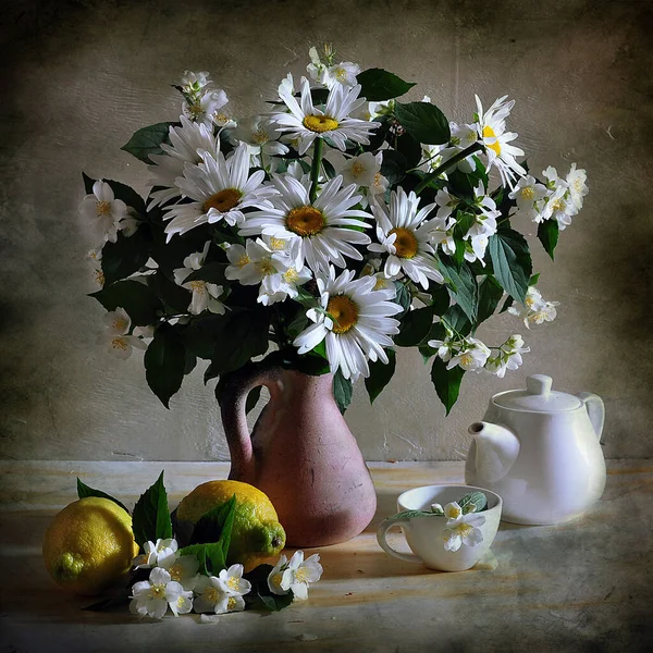 Hermosa Composición Primavera Con Flores — Foto de Stock