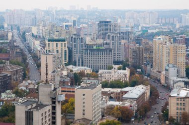 Moskova şehrinin hava manzarası 
