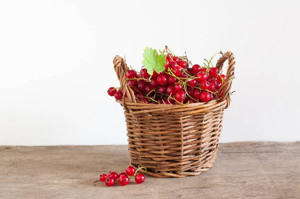 Fresh Cherries Basket — Stock Photo, Image
