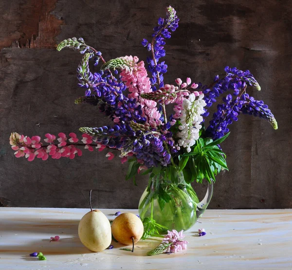 Весенние Цветы Деревянном Фоне — стоковое фото
